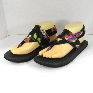 SANUK Yoga Sling Floral Sandal Size 8